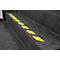 Marquage de signalisation, pour l'extérieur, 50 mm x 25 m, 4 rouleaux, noir/jaune