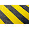 Marquage de signalisation, pour l'extérieur, 50 mm x 25 m, 4 rouleaux, noir/jaune