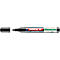 Une personne étiquette une pièce métallique avec un marqueur Edding bleu. Le stylo est rouge et noir.