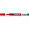 Un marqueur de peinture Edding 50 rouge avec le capuchon ouvert. Texte : edding 50, EcoLine.