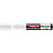 Marqueur de peinture Edding 52 Ecoline blanc avec capuchon ouvert, détails des informations sur le produit lisibles.