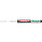 Gros plan sur un marqueur de peinture Edding blanc. Le stylo porte les inscriptions "edding 51" et "Ecoline".