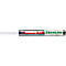 Un marqueur Edding 51 Ecoline blanc. Le stylo a des éléments rouges, bleus et verts.