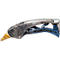 Martor 610 XDR veiligheidsmes, 3-in-1 hendel, automatische terugtrekking lemmet, metaal detecteerbaar, L 158 x B 27 x H 76 mm, staal/aluminium/kunststof, blauw