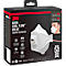 Masque de protection respiratoire 3M Aura Cool Flow 9332+, à usage unique, type masque à particules FFP3, EN 149:2001 + A1:2009, avec valve, polypropylène, blanc, 10 pièces