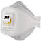 Masque de protection respiratoire 3M Aura Cool Flow 9332+, à usage unique, type masque à particules FFP3, EN 149:2001 + A1:2009, avec valve, polypropylène, blanc, 10 pièces