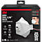 Masque de protection respiratoire 3M Aura Cool Flow 9332+, à usage unique, type masque à particules FFP3, EN 149:2001 + A1:2009, avec valve, polypropylène, blanc, 10 pièces