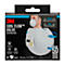 L'emballage d'un respirateur 3M Cool Flow montre le masque et un homme qui le porte. Le texte indique des informations sur les classes de protection.
