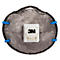 Masque respiratoire 3M gris foncé, emballé dans une boîte avec texte: Anti-odeur, Cool Flow Valve, Appareil respiratoire. Filtre FFP2.