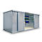 Materiaal container MC 1500, gelakt, gemonteerd, met houten vloer