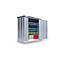 Materiaalcontainer MC 1100, gegalvaniseerd, gemonteerd, met houten bodem
