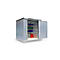 Materiaalcontainer MC 1200, gegalvaniseerd, gemonteerd, met houten bodem