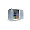 Materiaalcontainer MC 1200, gegalvaniseerd, ongemonteerd, met houten bodem