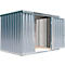 Materiaalcontainer MC 1300, gegalvaniseerd, gemonteerd, met houten bodem