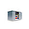Materiaalcontainer MC 1300, gegalvaniseerd, gemonteerd, met houten bodem