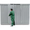 Materiaalcontainer MC 1300, gegalvaniseerd, ongemonteerd, met houten bodem