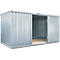 Materiaalcontainer MC 1400, gegalvaniseerd, gemonteerd, met houten bodem