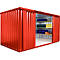 Materiaalcontainer MC 1400, gelakt, gemonteerd, met houten bodem