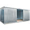 Materiaalcontainer MC 1500, gegalvaniseerd, gemonteerd, met houten bodem