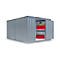 Materiaalcontainer model 1340, gegalvaniseerd, gemonteerd, met houten bodem