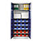 Materiaalkast met 20 magazijnbakken LF 321, H 1935 mm, lichtgrijs/gentiaanblauw 