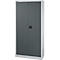 Materiaalkast MS 2409 - B 950 x D 400 x H 1935 mm - lege behuizing - lichtgrijs/antracietgrijs - ons merk Schäfer Shop Select