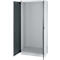 Materiaalkast MS 2409 - B 950 x D 400 x H 1935 mm - lege behuizing - lichtgrijs/antracietgrijs - ons merk Schäfer Shop Select