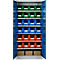 Materiaalkast MSI 2409, met 24 bakken, blank aluminium/gentiaanblauw 