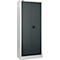 Materiaalkast - stalen - afsluitbaar - 5 OH - B 800 x D 400 x H 1935 mm - 4 verzinkte legborden - lichtgrijs/antracietgrijs - ons merk Schäfer Shop Select