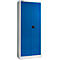 Materiaalkast - stalen - afsluitbaar - 5 OH - B 800 x D 400 x H 1935 mm - 4 verzinkte legborden - lichtgrijs/gentiaanblauw - ons merk Schäfer Shop Select