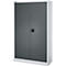 Materiaalkast - stalen - afsluitbaar - 5 OH - B 950 x D 400 x H 1935 mm - 4 verzinkte legborden – blank aluminiumkleurig/antracietgrijs - ons merk Schäfer Shop Select