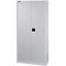 Materiaalkast - stalen - afsluitbaar - 5 OH - B 950 x D 400 x H 1935 mm - 4 verzinkte legborden - blank aluminiumkleurig/blank aluminiumkleur - ons merk Schäfer Shop Select