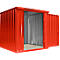 Materialcontainer MC 1200, lackiert, montiert, mit Holzfussboden