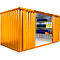 Materialcontainer MC 1400, lackiert, montiert, mit Holzfussboden