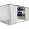 Materialcontainer MC 1400, lackiert, montiert, mit Holzfussboden