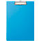 Light blue clipboard with a silver-colored clip.
