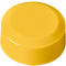 MAUL imanes redondos, plástico y metal, estructura fina, fuerza adhesiva 170 g, ø 15 x 7,5 mm, amarillo, 20 unid.