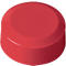MAUL imanes redondos, plástico y metal, estructura fina, fuerza adhesiva 170 g, ø 15 x 7,5 mm, rojo, 20 unid.