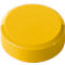 MAUL imanes redondos, plástico y metal, estructura fina, fuerza adhesiva 600 g, ø 29 x 11 mm, amarillo, 20 unid.