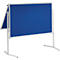 MAUL Moderationstafel Pro, B 1200 x H 1500 mm, klappbar, Textil/Textil, blau