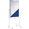 MAUL Moderationstafel Pro, B 750 x H 1200 mm, Textil/Whiteboard, blau/weiß