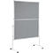 MAUL Moderationstafel Pro, klappbar, B 1200 x H 1500 mm, Textil/Textil, grau