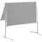 MAUL Moderationstafel Pro, klappbar, B 1200 x H 1500 mm, Textil/Textil, grau