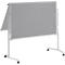 MAUL Moderationstafel Pro, klappbar, B 1200 x H 1500 mm, Textil/Textil, grau