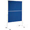 MAUL Moderationstafel Pro, klappbar, B 1200 x H 1500 mm, Textil/Whiteboard, blau