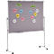 MAUL Moderationstafel Pro, Textil/Textil grau + Moderationskarten-Set mit 360 Karten und 200 Pin-Nadeln