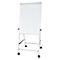 MAUL office flipchart, bord B 70 x H 100 mm, incl. plateau, traploos in hoogte verstelbaar, vierpootsbodem, vastzetbare dubbele zwenkwielen, wit