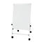 MAUL office flipchart, bord B 70 x H 100 mm, incl. plateau, traploos in hoogte verstelbaar, vierpootsbodem, vastzetbare dubbele zwenkwielen, wit
