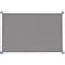 Grey noticeboard with silver frame, corner connections.