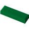 A rectangular green block, slightly angled. The edges are slightly rounded.